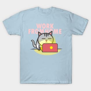 Work From Home Cat T-Shirt